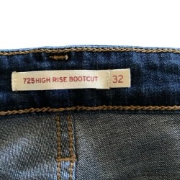Levi's 725 High Rise Bootcut Jeans 32 - Picture 3 of 6
